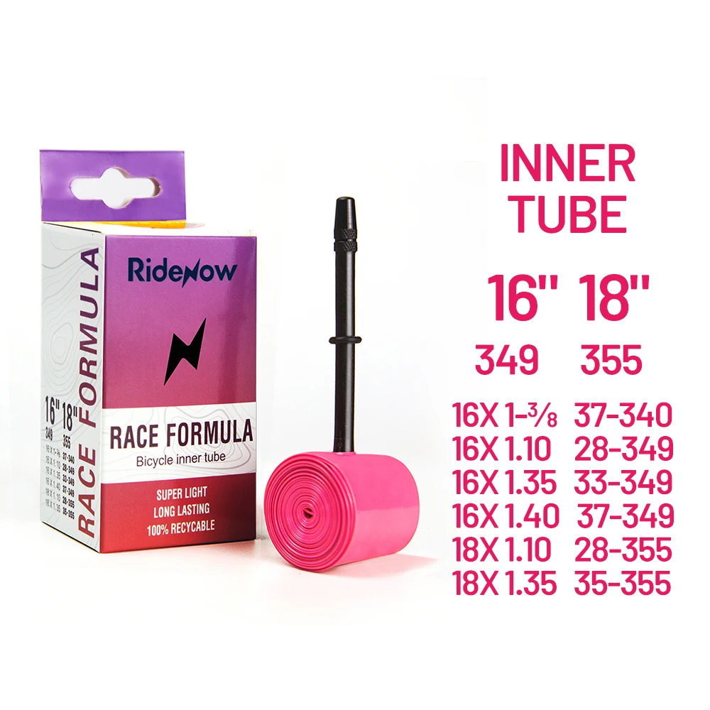 Ridenow 19g Lightweight Inner Folding Bike Inner Tube For Brompton Bike