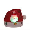 Wholesale Christmas Children's fancy led lighting plush cartoon christmas santa hat