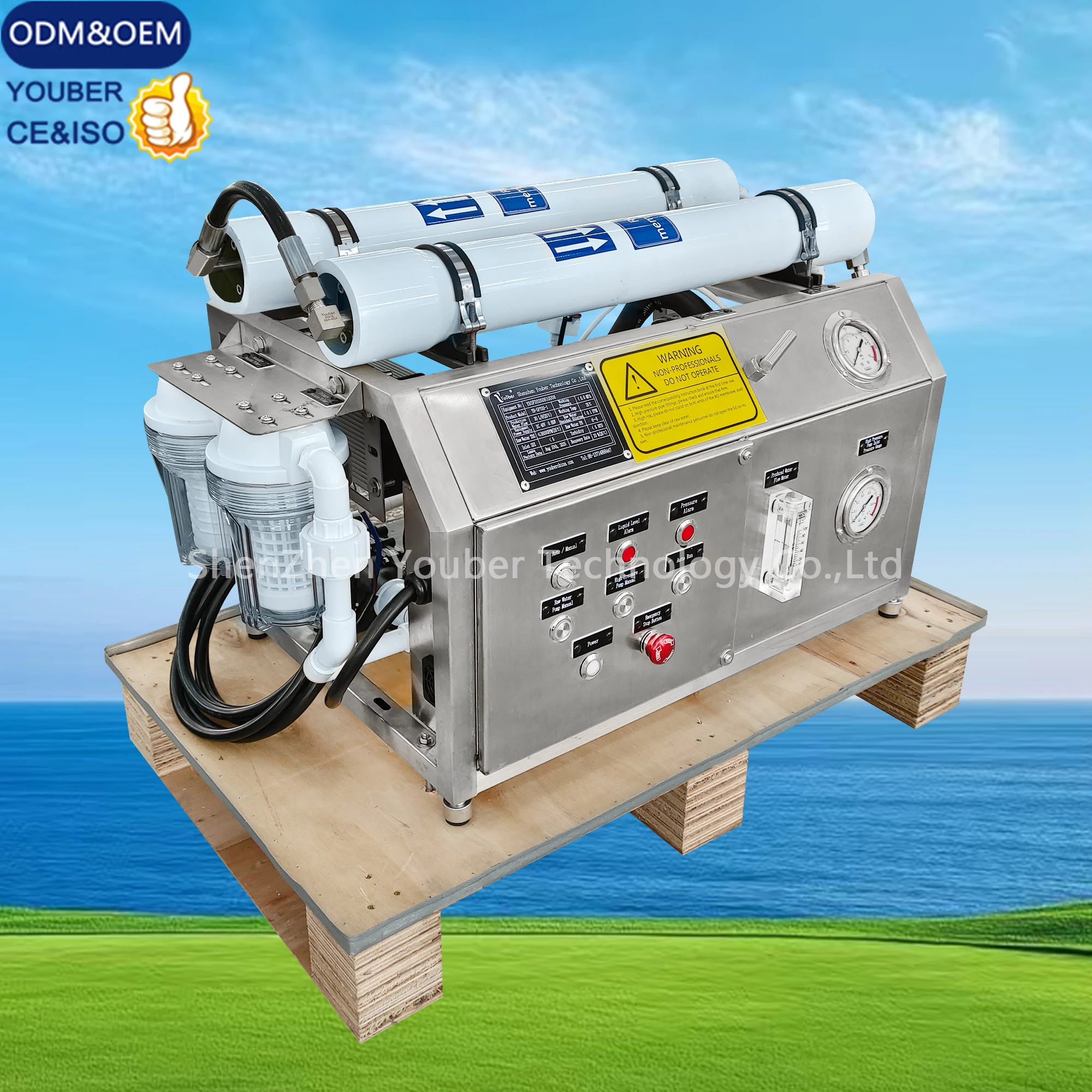DC24V Small Seawater Desalinator for Boat Marine Ro Membrane Watermaker ...