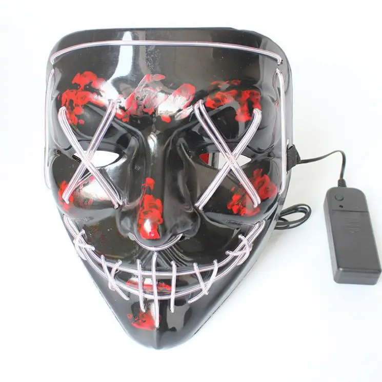 Direct Supply By Manufacturer Led Mask Motorcycle Party Halloween Decoration Maskled El