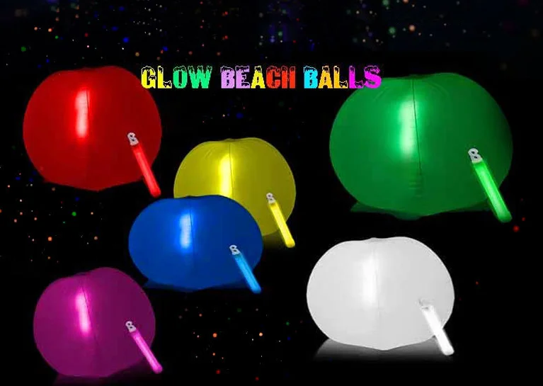 Wholesale Pvc Glow Beach Ball Glow In The Dark Fun Toys For Outdoor