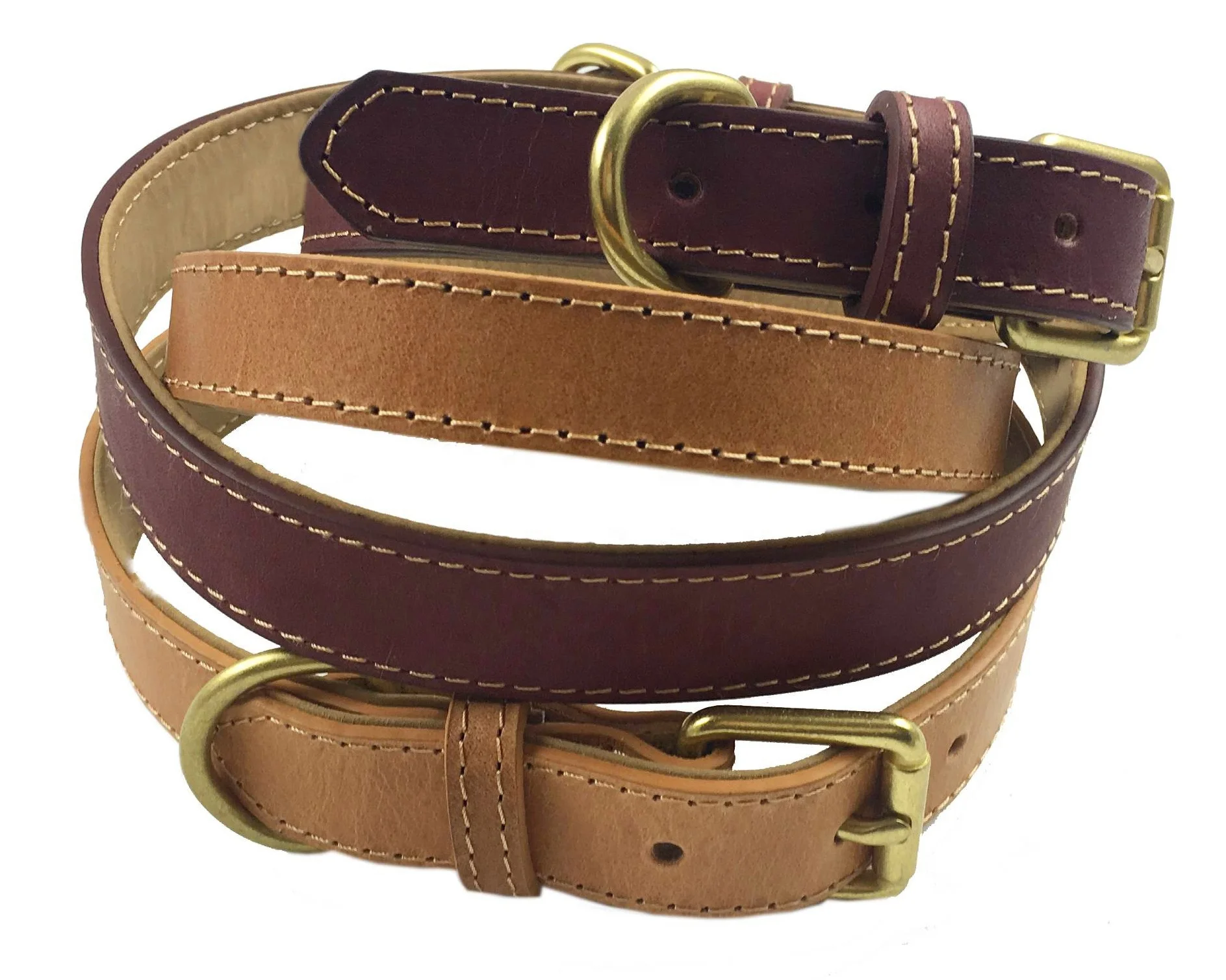 批发生产真皮宠物狗项圈和皮带