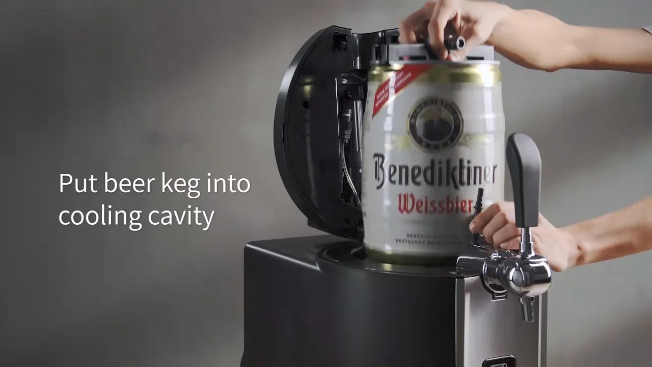 5l Automatic Cooling Beer Dispenser Electronic With A Detachable Drip