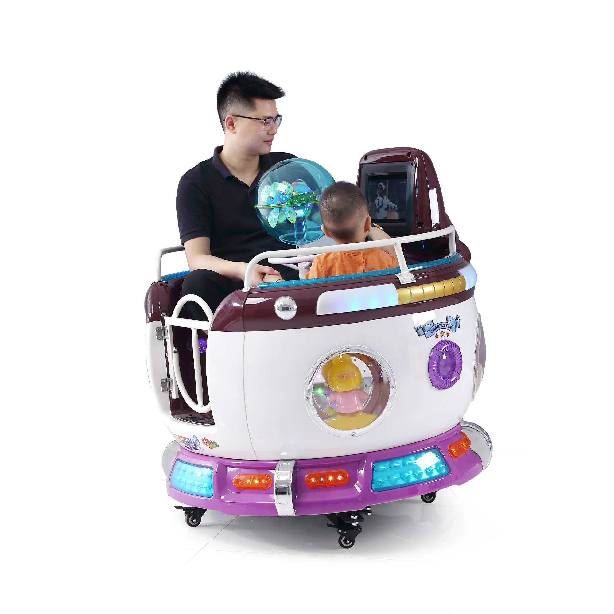 product shopping mall arcade swaying car machine indoor amusement park games equipment coin operated swing machine kiddie ride 2 player-4
