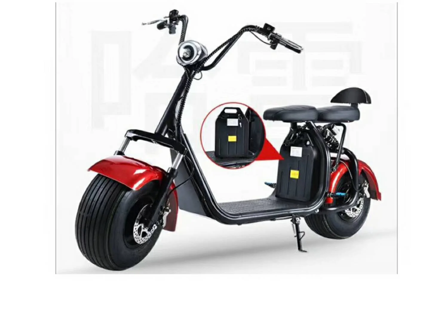 1000w 12英寸铝合金轮圈 citycoco 电动滑板车 60v 12ah 锂电池