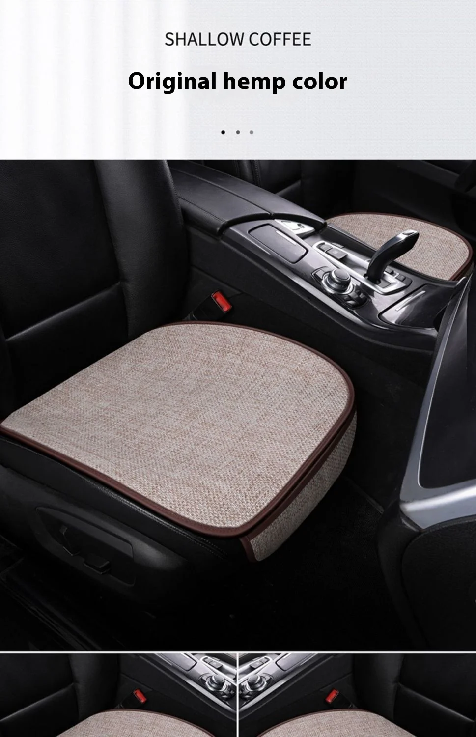 Universal Four-Season Car Seat Cushion Set Breathable Cotton Linen Rear Single Seat for Summer Use supplier