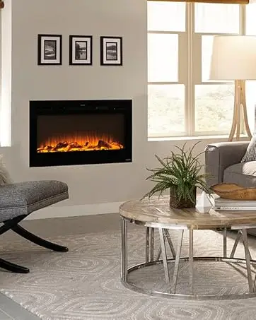 Electric Fireplace, 50", Wall, 500W - detail 4