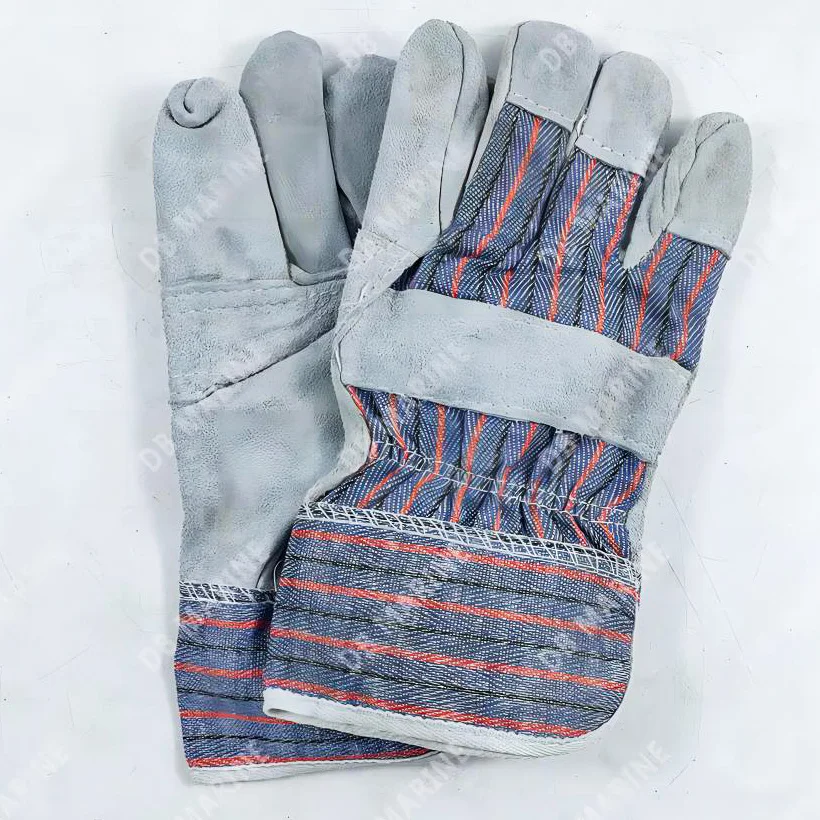 IMPA 190111 Heavy Duty Marine Leather Palm Work Gloves - Durable