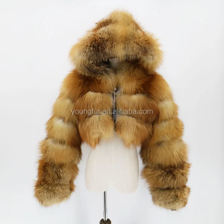 women's short hooded coat