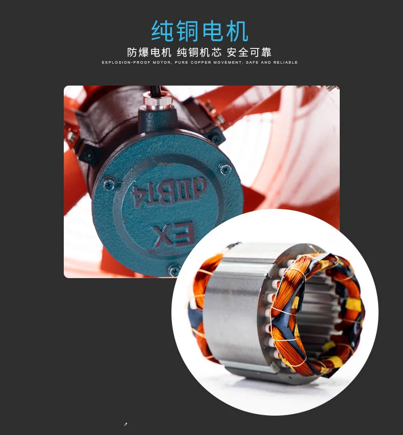 Axial Flow Fan, Explosion-proof, Portable, 220/380V, Steel - detail 24