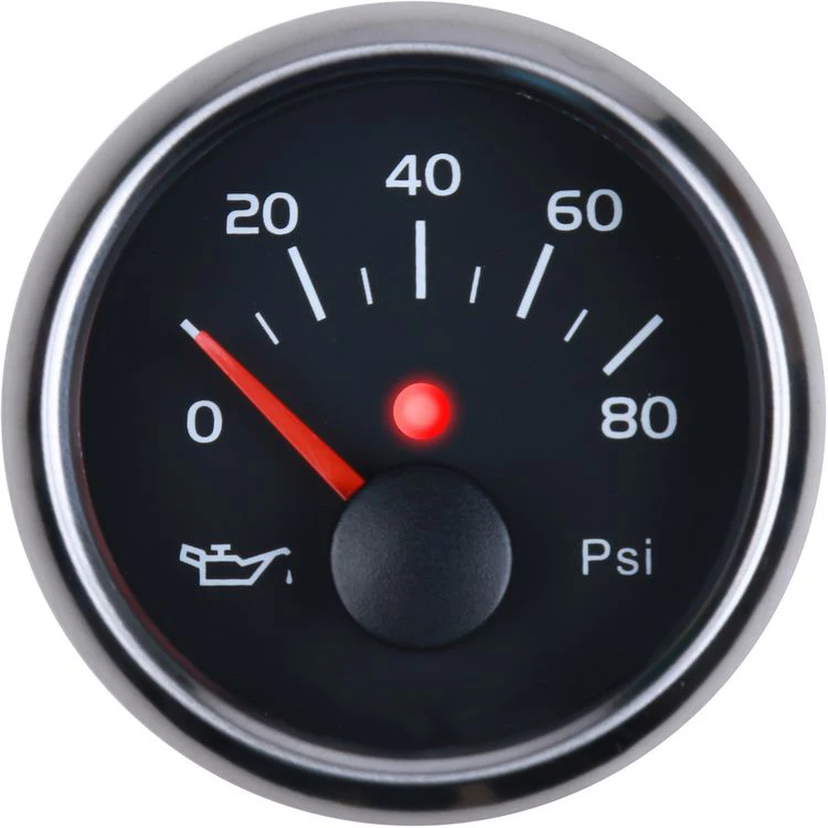 ZHU-CL Easy to Install 12v 52mm 2inch Car Mechanical AUTO Oil Pressure Gauge 0-80 Psi Car Oil Pressure Meter Gauge 