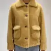 2019 sheep wool fur coat winter warm coat teddy jacket for women