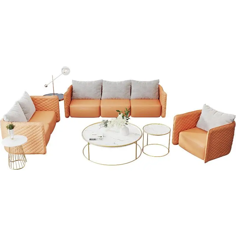 Nordic modern light luxury single double sofa chair simple leather chair living room leisure bakc sofa chair