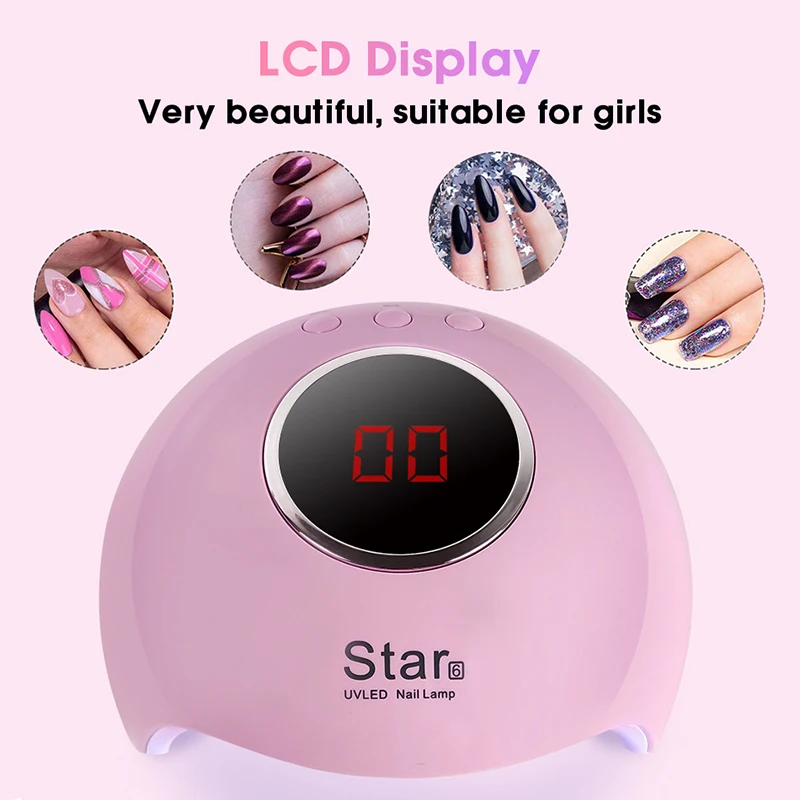 Star 6 Uv Led Nail Lamp 36w Usb Phototherapy Lamps With 3 Timer Setting  Auto Senor And 12 Led Beads Nail Polish Quick Dryer - Buy 36w Star 6 Nail  Dryer With