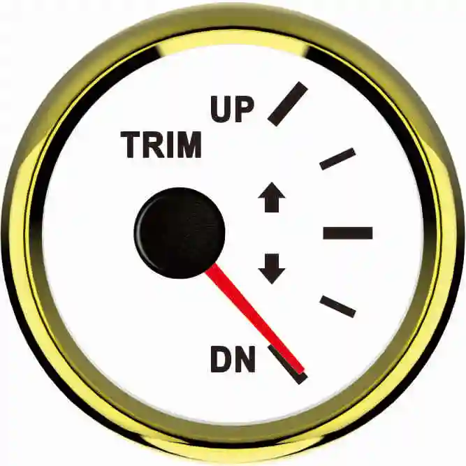 52mm Marine Trim Gauge 12v/24v 0190ohm Tilt Trim Gauge For Boat Ship