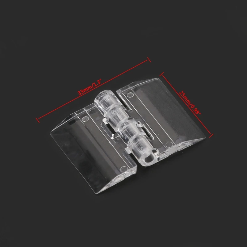 Doors Windows Beveled Edge Perspex Hinge Transparent Folding Hinge Furniture Accessory 25x33mm