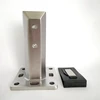 square steel glass clips