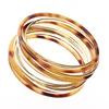 Zooying Multi-layers Acetate Acrylic Stack bracelet Bangle set