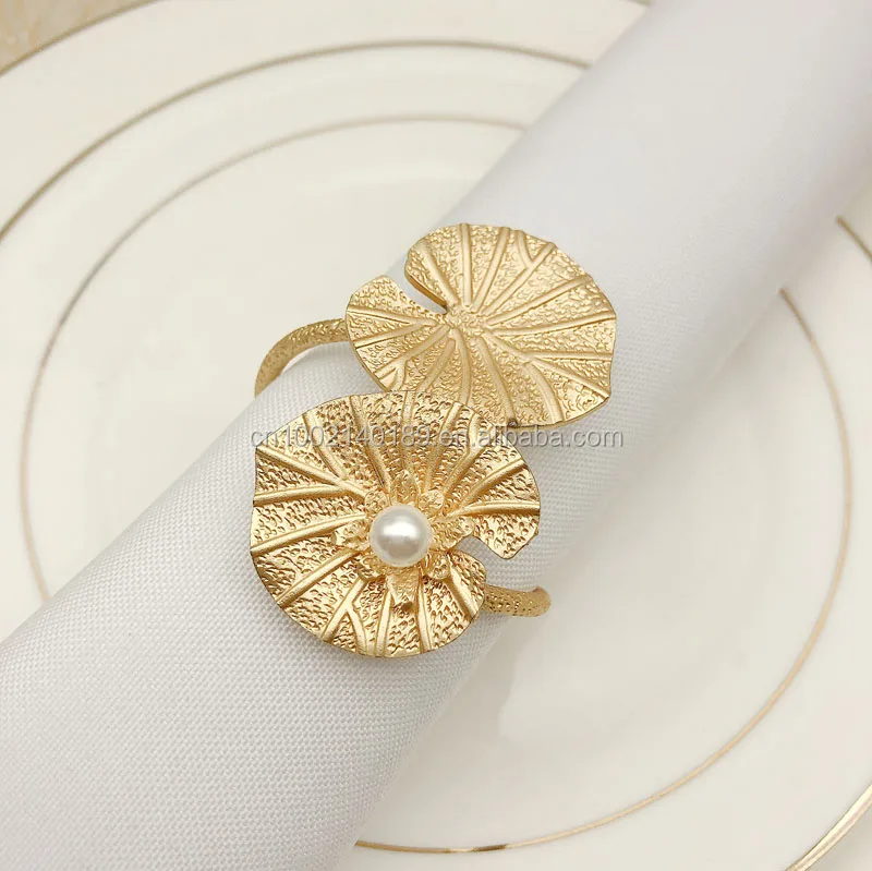 High Quality Matte Gold Flower Napkin Rings Metal Maple Leaf Napkin Ring Holder Silver Pearl Napkin Rings For Wedding Hwl26 Buy Flower Napkin Ring Leaf Napkin Rings Metal Napkin Ring Product On Alibaba Com