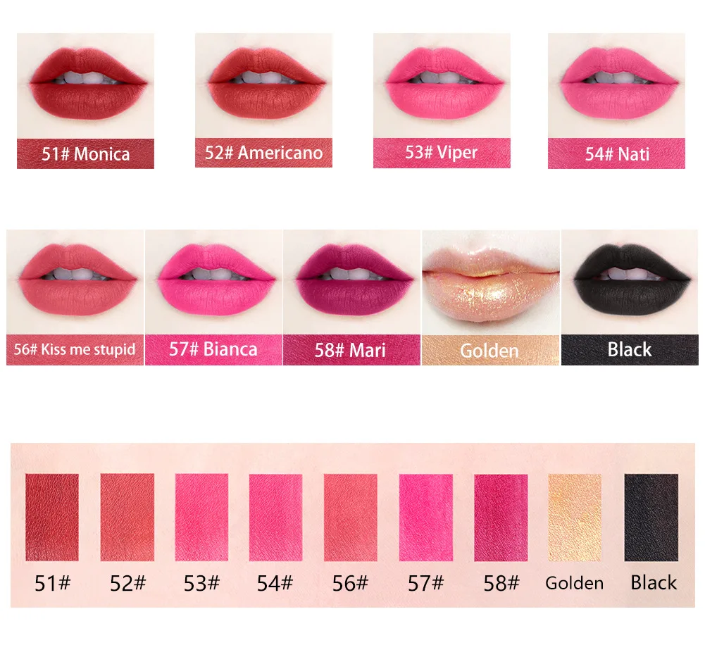 Miss Rose Matte Bullet Lipstick Nude Cosmetic Makeup Lipstick ...