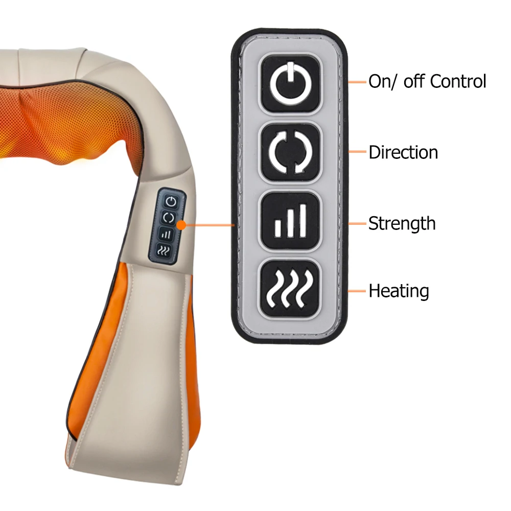 Dropshiping Luxury 3D 16 Button Relaxation Handheld Electric Neck Shoulder Shiatsu Massagerfor Back And Neck