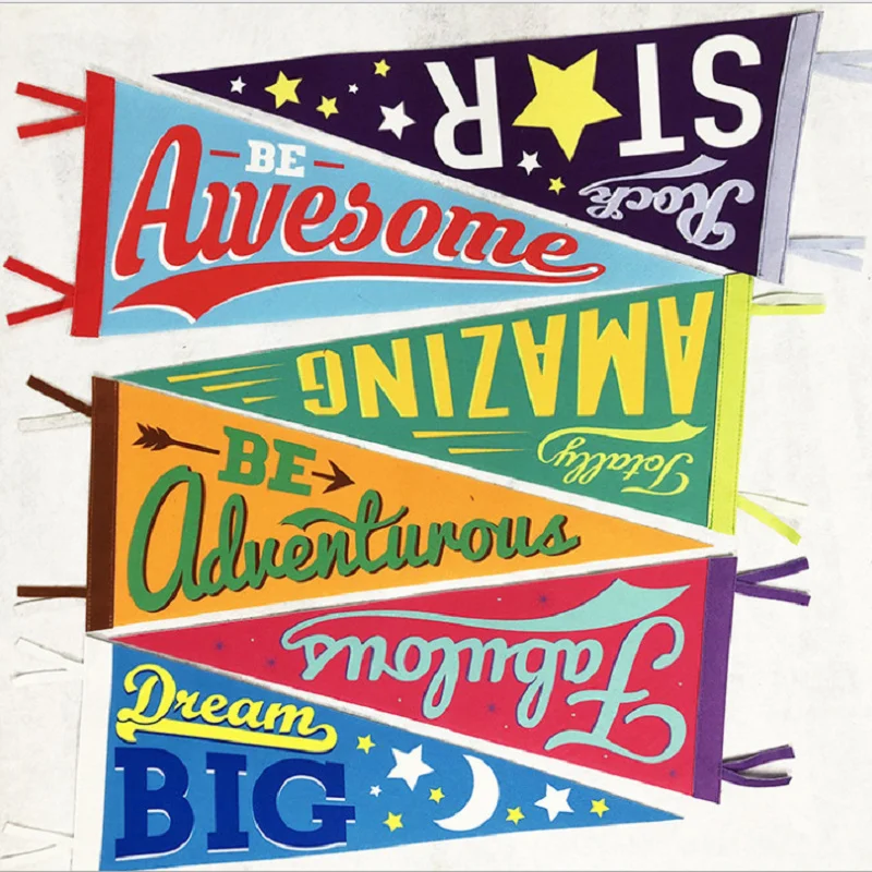 amazon hot selling product hanging felt pennant