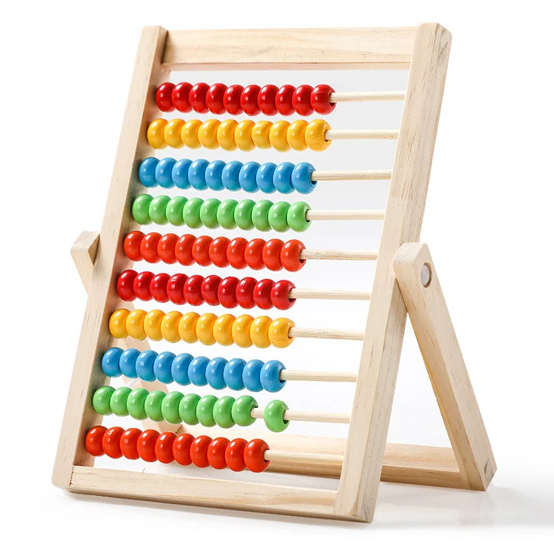 Wooden Sensory Abacus Math Manipulatives Kindergarten Counting Rack ...