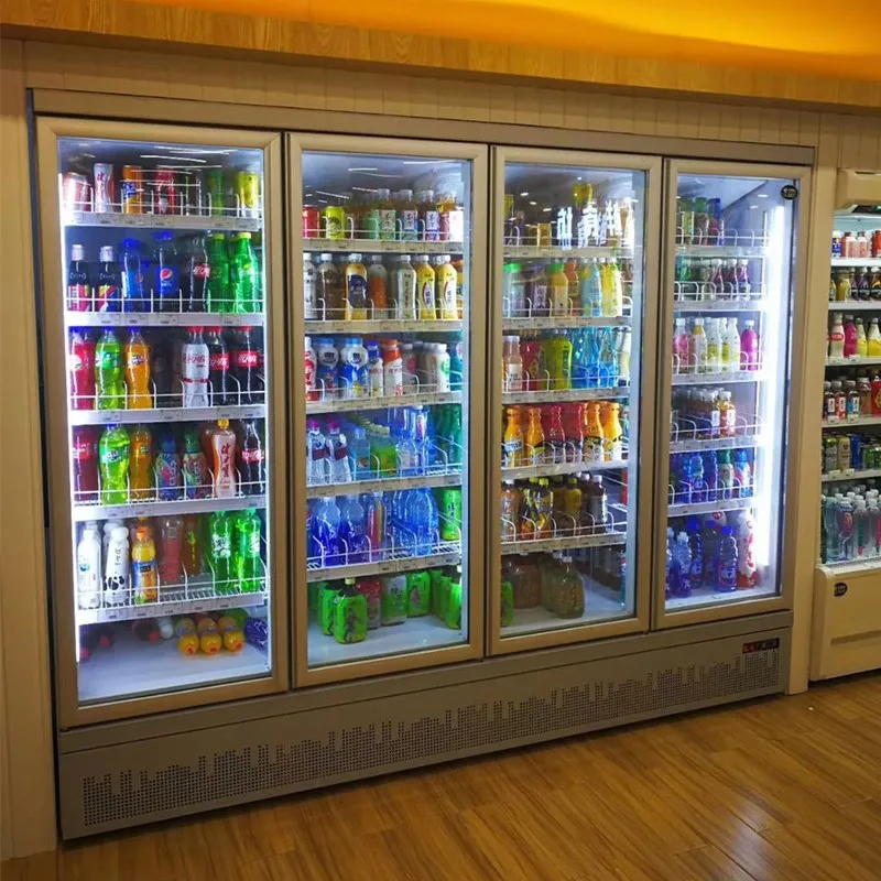 Commercial Refrigerator Supermarket Display Fridge Open Showcase For