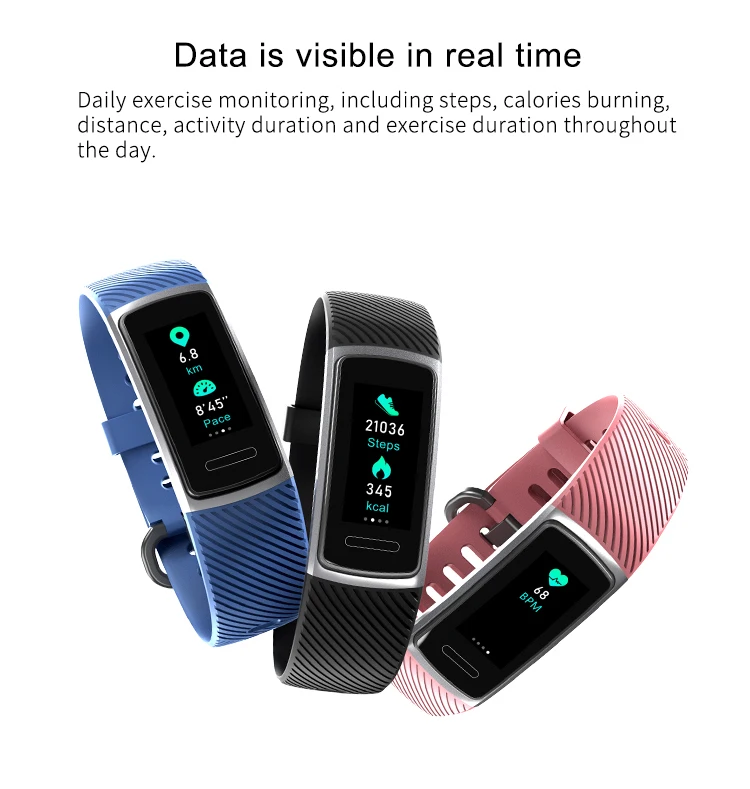 Free Shipping To Usa 2020 Smart Bracelet Id152 Color Screen Hr Fitness ...