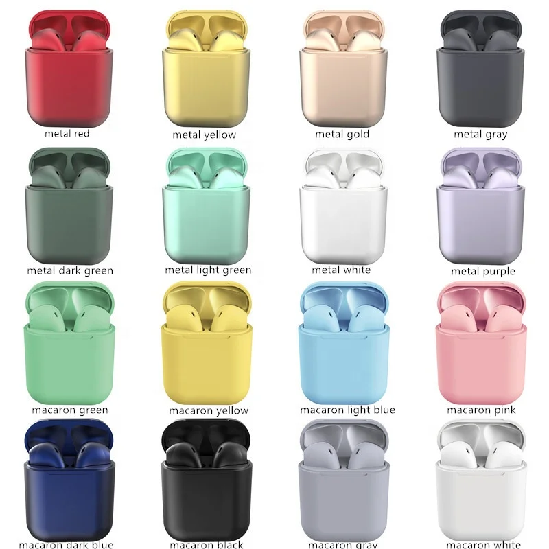 2020 Macaron inPods 12 Wireless Headphone Earbuds Touch Control 5.0 Mini True Wireless Earphone - ANKUX.COM