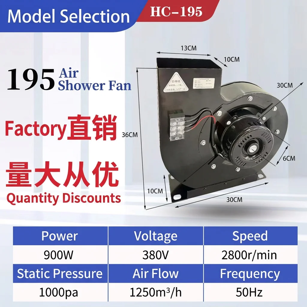Centrifugal Fan, HC-195, 380V, 900W, 1250m3 - detail 6