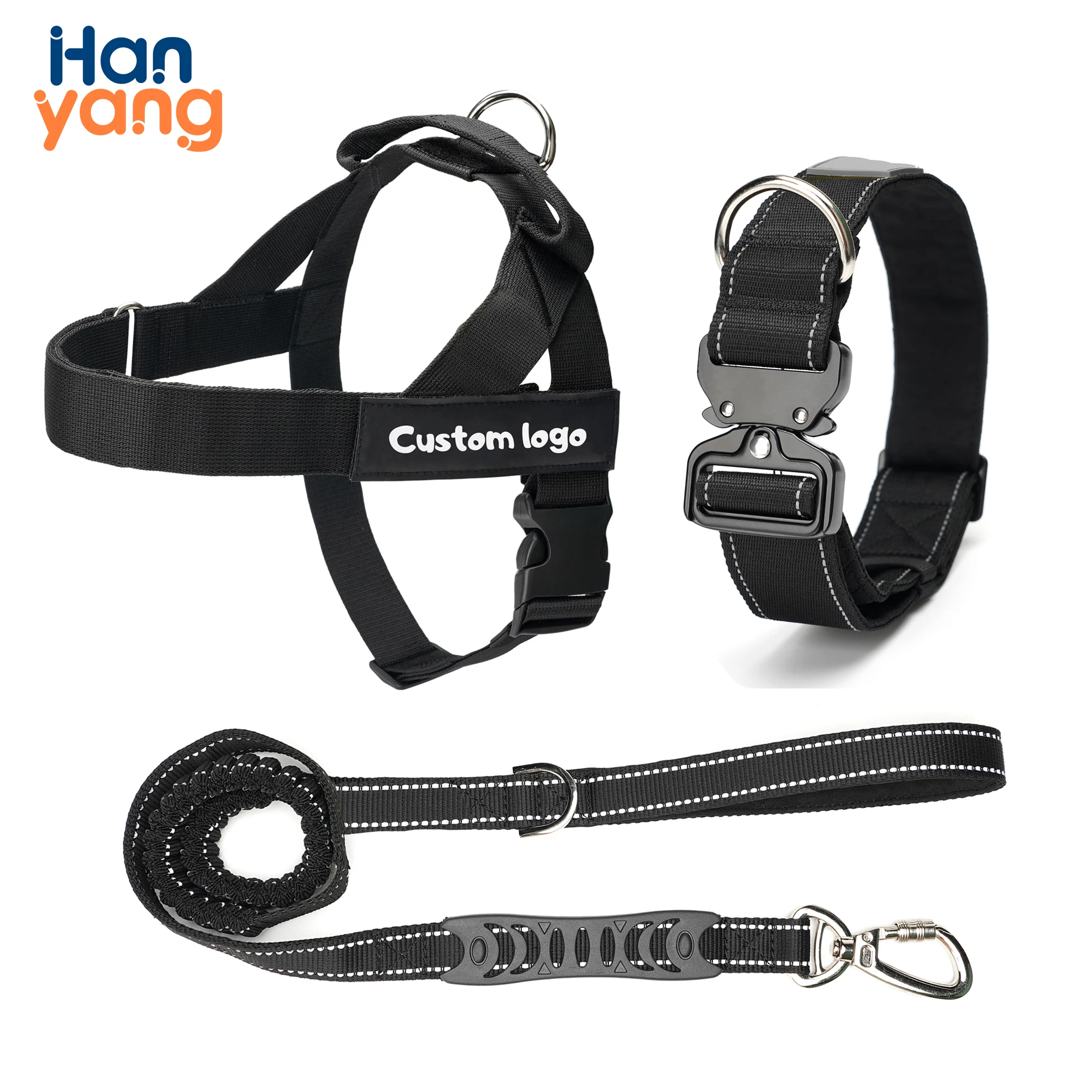 Hanyang Oem Dog Collar Leash Harness Sets No Pull Reflective Breathable