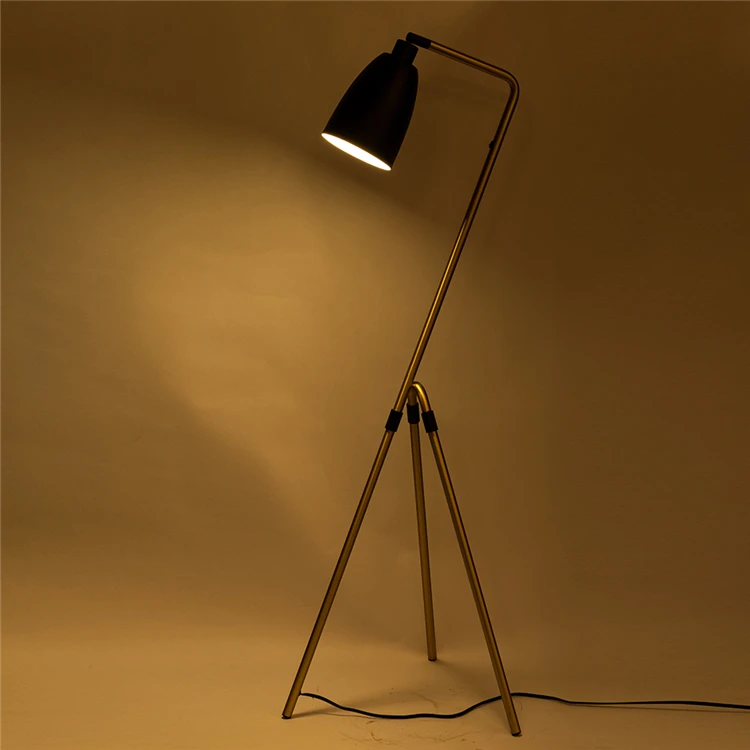 Modern Simple Bullet Lamp Shade Fashion Bronzed Tripod Legged Floor Lamp (Black 150 White) 5
