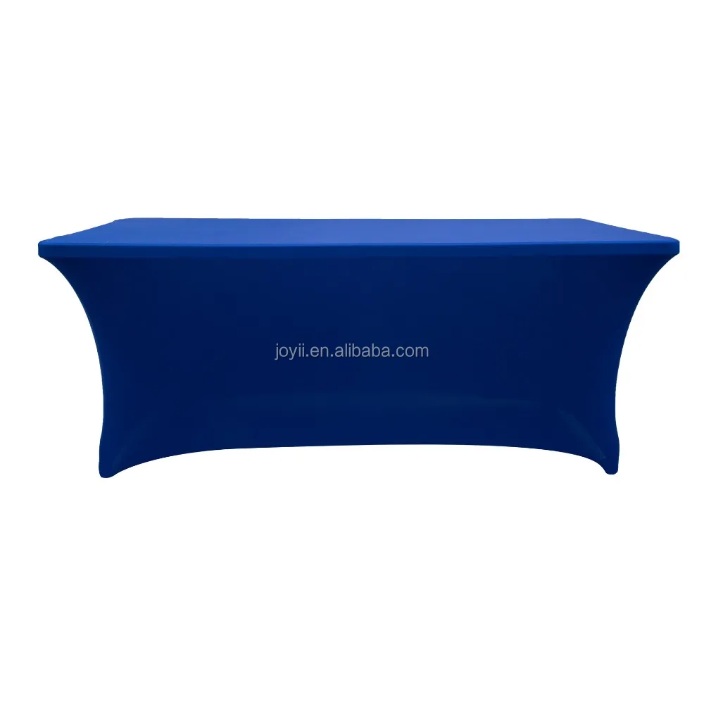 Custom Printed Fitted Stretch Rectangular Spandex Table Cover With Logo