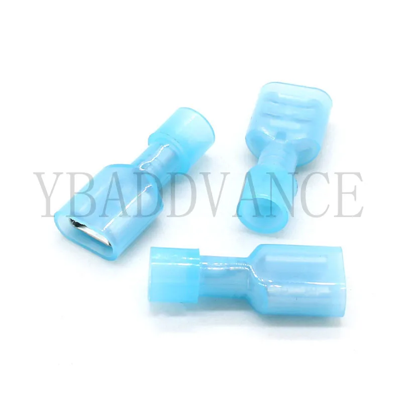 Blue Female Insulated Spade Disconnect Crimp Terminals 1614 Awg Buy