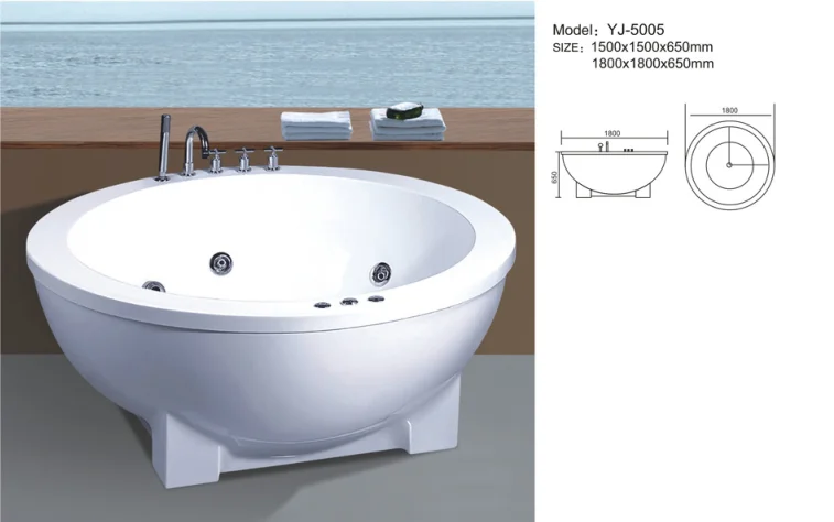 YJ5005 hot sale hot tub spa luxury relaxed new design double persons bathtub round spa