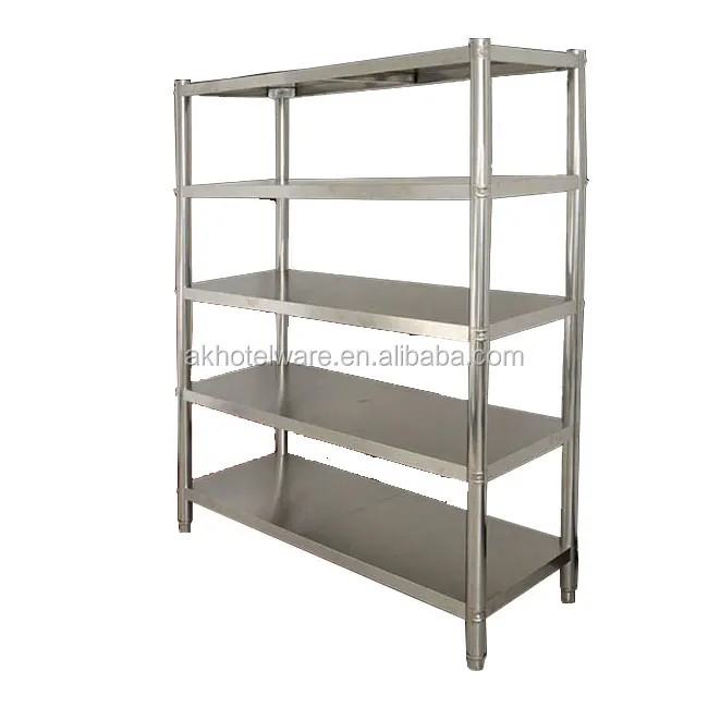 Kitchen 5 Shelves Stainless Steel Kitchen Utility Shelving Unit