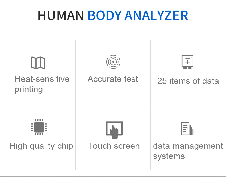 TEZEWA Professional Touchscreen Human Body Fat Analyzer Machine Smart Body Composition Weight Scale with Printer