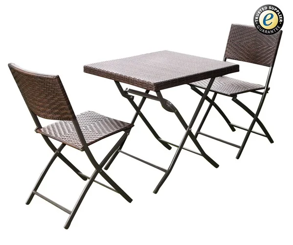 Outdoor Patio Garden Furniture All Weather Wicker Rattan Folding Table