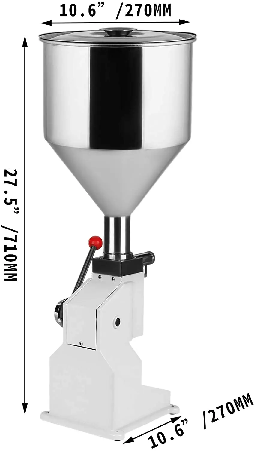 Machine De Remplissage Manuelle 5-50ml - Pour Crèmes, Liquides, Cosmétiques - Acier Inox, Précision ±1%