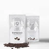 Sample Size 100G 250G 500G 1 2 5 10 Kg Mylar Resealable Stand Up Pouch Matte White Package Espresso Coffee Bean Bags With Zipper