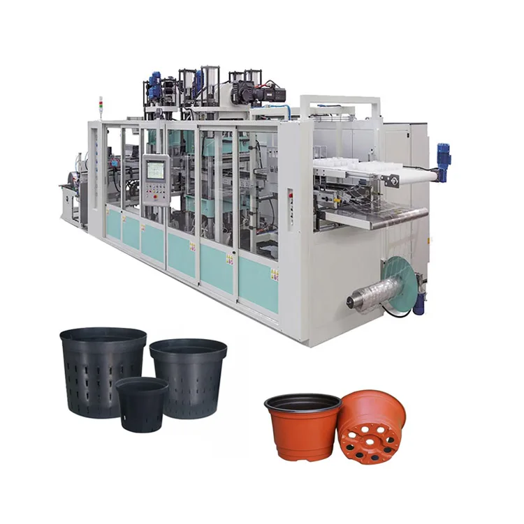 ps cpet bops pet pp pvc pe 多站大托盘花盆热成型机制造一次性塑料