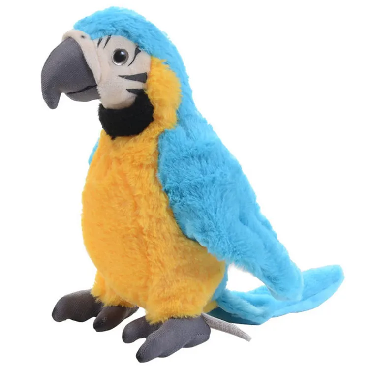 2020 New Design Cute Soft Stuffed Simulated Animal Plush Talking Parrot