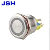 22mm stainless steel button switch self-reset with ring lamp waterproof button car horn computer modification
