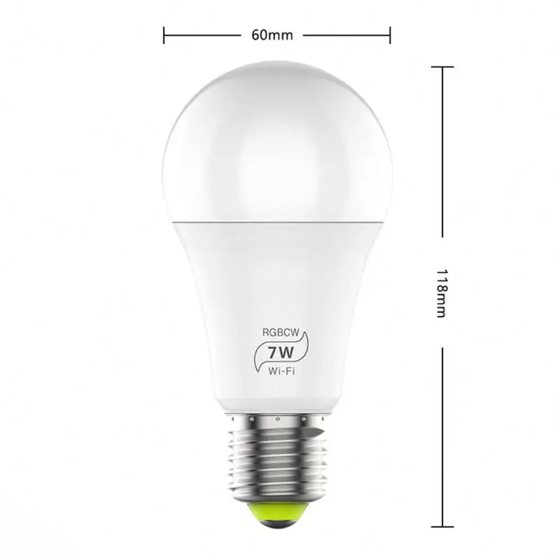 Smart Light Bulb with Soft White Light 2700k-6500k + RGBW, TECKIN E27 WiFi Multicolor LED Bulb Compatible with Phone