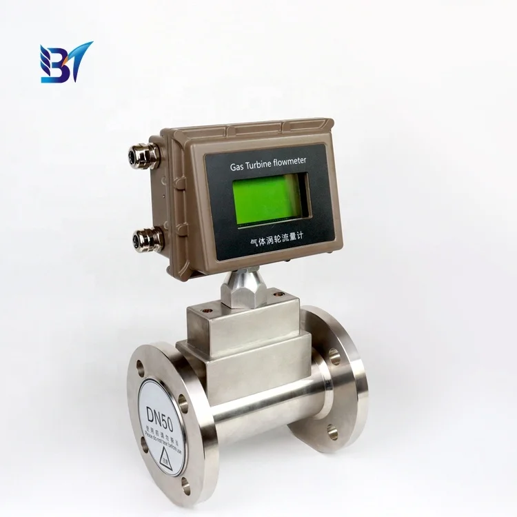 Modbus Communicate Natural Gas Flow Meters Turbine Type Gas Flow Meter