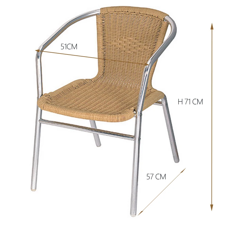 Multifunctional Bar Armchair Armrest French Bistro Antique Rattan Chairs