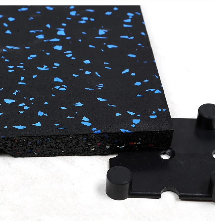 China Factory gym rubber Interlocking floor tiles