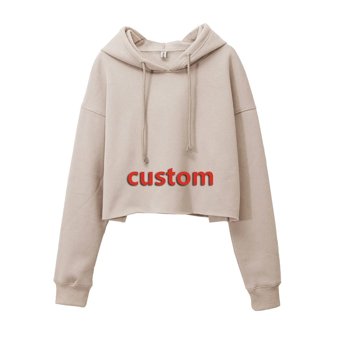 Wholesale Unisex Men Cropped Hoodie Men Puff Printed Blank Women Crop 