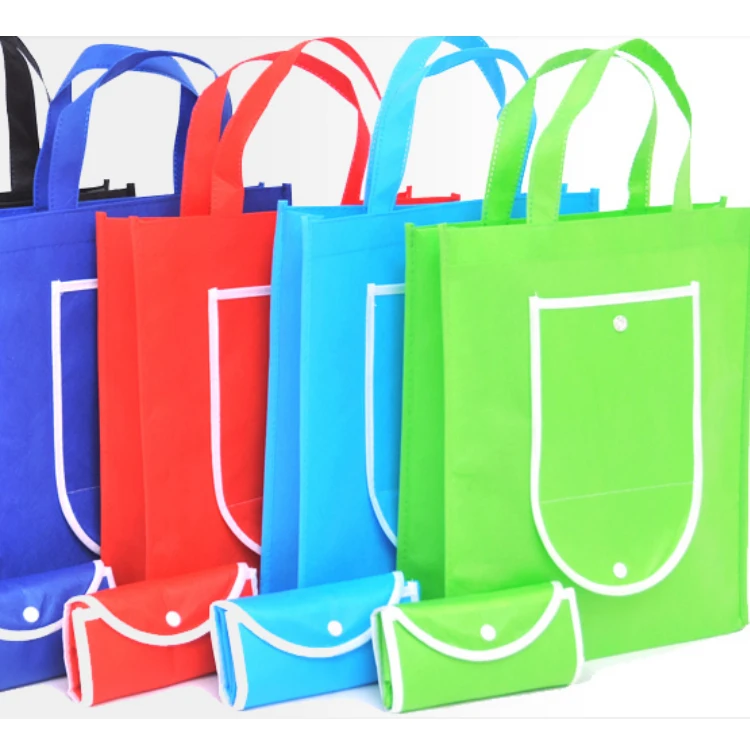 无纺布材料可重复使用的可折叠购物袋